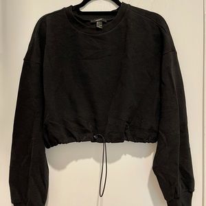 Forever21 black drawstring sweater